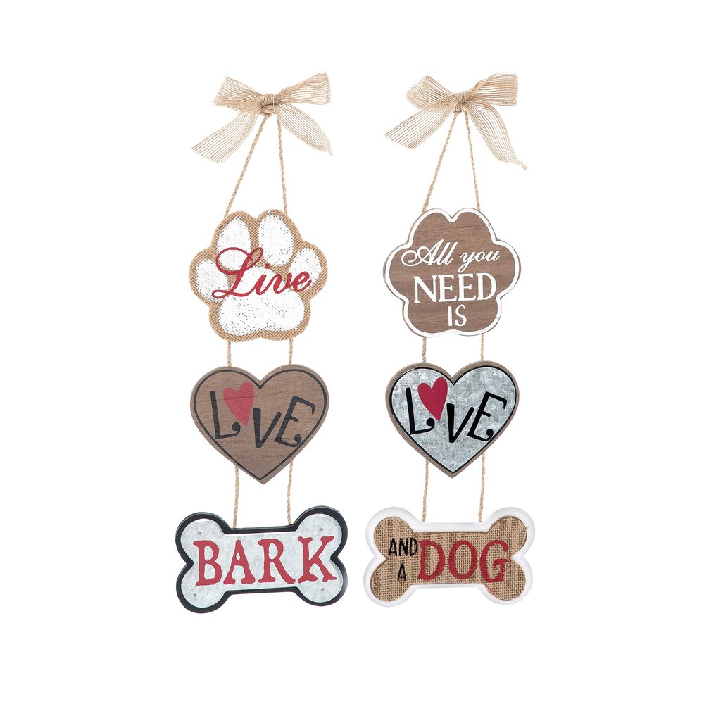 Gallerie II Dog Wall Hanger Assortment of 2 A/2 Brown