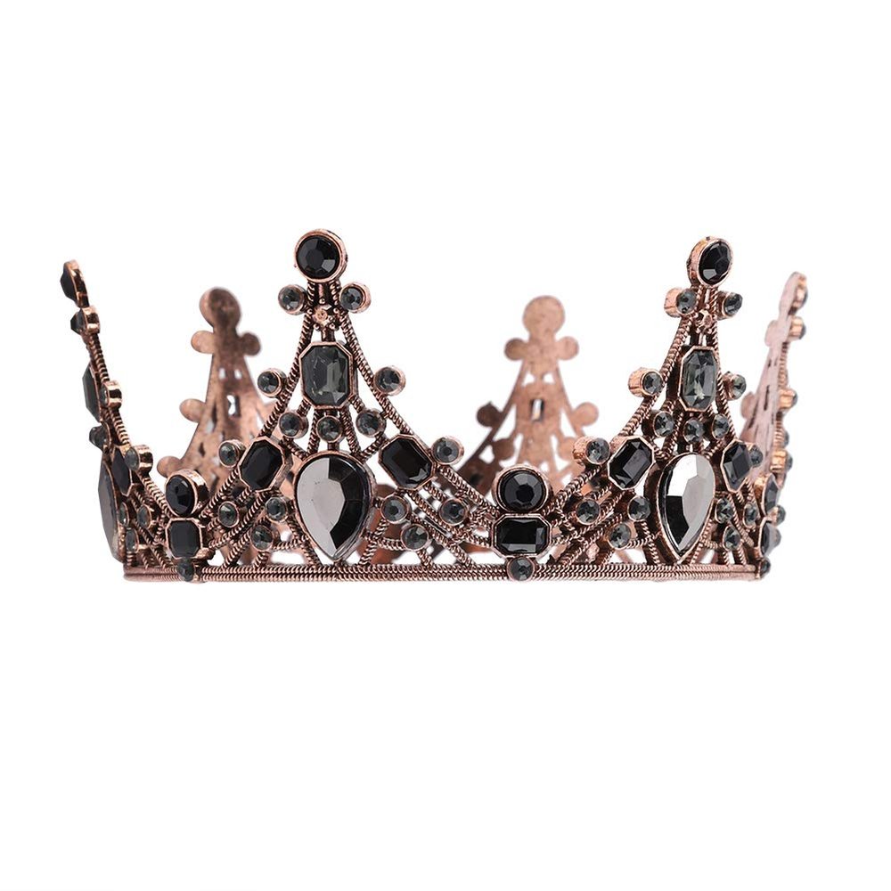 Cake Topper, Queen Crown Cake Topper Metal Pearl Baroque Cake Toppers Cake Decorating Crown for Wedding Birthday Party