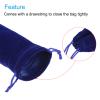 PATIKIL 17x8cm Microfiber Pouch, 3Pcs Soft Storage Drawstring Gift Bag for Glasses Wedding, Dark Blue view 3