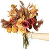 AUSBENDER 2Packs Artificial Faux Flowers Plant Silk 17.3" Fall Flower Arrangement Boho Style Bouquets Floral Rustic Decoration Table Centerpieces for Home Kitchen (Autumn Sunset Red Orange) view 1