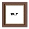 10x11 Frame Brown Beaded Copper Solid Wood Picture Frame Width 2 Inches | Interior Frame Depth 0.5 Inches | Marron Photo Frame | Complete with UV Acrylic, Foam Board Backing & Hanging Hardware view 1