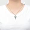 Minicremation Cremation Jewelry Urn Necklaces for Ashes Crystal Butterfly Cross Memorial Pendant for Women Girl Keepsake Gifts Funeral Cross Urn Locket(Green) view 4