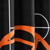 Lush Decor Basketball Game Shower Curtain, 72" W x 72" L, Black & Orange - Kids Sports Themed Bathroom Decor view 3