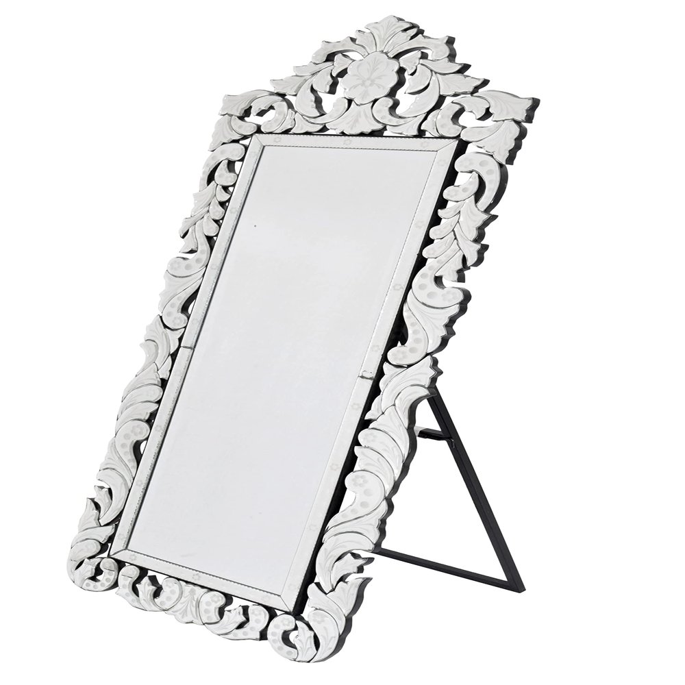 AFD Home Finest Venetian Style Cheval Mirror 70.62" Tall W Stand