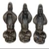 AFD Home Hear See and Speak No Evil Monk Set of 3 Black Earthy Finish view 1