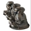 AFD Home Hear See and Speak No Evil Monk Set of 3 Black Earthy Finish view 2