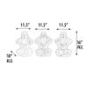 AFD Home Hear See and Speak No Evil Monk Set of 3 Black Earthy Finish view 3