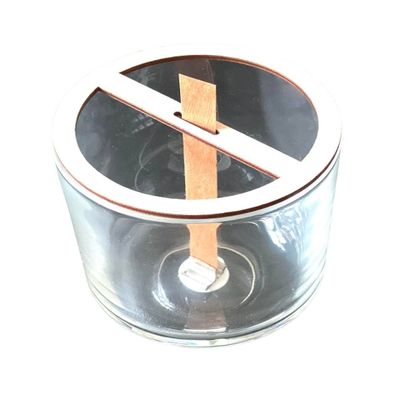 Wooden wick holder, Wick Centering Tool for Single Wooden Wick Candle, 1-Wooden Wick Stabilizer, Wooden Wick Holder, Wick Stabilizer for Candle Making (2.5")