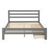 Anwick Full Platform Bed Frame with Two Storage Drawers, Full Size Bed Frame with Headboard / 10 Wood Slats Support / 500 lbs Weight Capacity/No Box Spring Needed/Easy Assembly (Gray) view 4