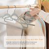 20 Pack of Grey Velvet Non-Slip Suit Hangers with 360Swivel Hook - Heavy Duty, Space Saving, and Perfect for Adult Clothing. view 4