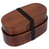 Shanrya Japanese Box, Excellent Craftsmanship Food Box Texture Food Storage Containers 2 Layer Wood for Hiking for Adults view 4