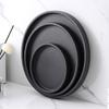 KUYWLMKMZZ Ceramic Tray Rectangular Water Tray Thickened Flower Pot Bottom Succulent Flower Pot Ornament Tray (Color : Black, Size : Small) view 3