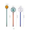 HUHAORAN2021 Soup Spoons Coffee Stirring Spoon Cute Yogurt Dessert Spoon Colorful Transparent Glass Spoon Restaurant Soup Spoon (Color : 4) view 2
