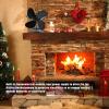 01 02 015 Wood Fan, Zinc Alloy Heat Resistant Fireplace Heat Fan Black 4 Blades for Indoor for Living Room for Home view 4