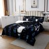 American Flag Bedspread Set Twin Size for Boys, Xmas Elk Antlers Skull Bedding Coverlet for Kid Teen Youth Room Decorative, Fashion Camouflage Camo Duvet Quilted with 1 Pillowcase, Blue Black view 3