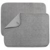 2 Pack Microfiber Dish Drying Mat,Absorbent Dish Drainer Kitchen Counter,Super Absorbent Dish Drying Pads 2015 Inch Grey view 1