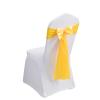 Pack of 30 Spandex Chair Bands - Satin Chair Sashes with Stretch for Wedding, Party, Banquet & Home Decoration (30 PCS Bright Yellow) view 1