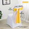 Pack of 30 Spandex Chair Bands - Satin Chair Sashes with Stretch for Wedding, Party, Banquet & Home Decoration (30 PCS Bright Yellow) view 2