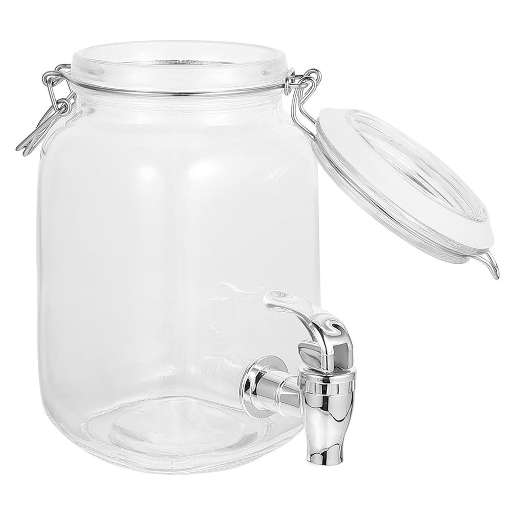 Housoutil 1 Beverage Dispenser with Spigot, Wide Mouth Lemonade Dispenser Easy Filling, Juice Dispenser Drink Dispensers for Parties