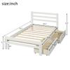 Anwick Twin Platform Bed Frame with Two Storage Drawers,Wood Twin Bed Frame with Wood Slat Support/No Box Spring Needed/Easy Assembly (White) view 2