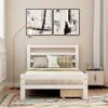 Anwick Twin Platform Bed Frame with Two Storage Drawers,Wood Twin Bed Frame with Wood Slat Support/No Box Spring Needed/Easy Assembly (White) view 3