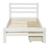 Anwick Twin Platform Bed Frame with Two Storage Drawers,Wood Twin Bed Frame with Wood Slat Support/No Box Spring Needed/Easy Assembly (White) view 4