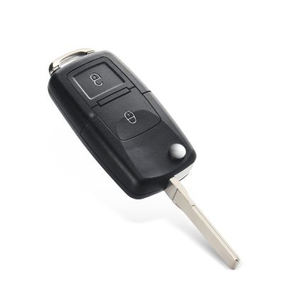 LadyCent 2/3/4 Buttons Folding Car Remote Flip Key Shell Case Fob, for VW Passat Polo Golf Touran Bora,2 Buttons