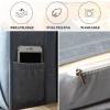 ZZYK Modern Upholstered Bed Backboard Headboard Linen Backrest Pillow Bed Full Size for Bedroom Headboard Cushion Anti-Collision Bed Backboard,C,No headboard 78.7"/200cm view 3