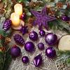 Christmas Ball Ornaments - 43pcs Shatterproof Christmas Tree Decorative Hanging Ornaments with Loop for Xmas Holiday Party Wreath Home Decoration (Purple) view 3