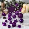 Christmas Ball Ornaments - 43pcs Shatterproof Christmas Tree Decorative Hanging Ornaments with Loop for Xmas Holiday Party Wreath Home Decoration (Purple) view 4