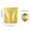 200 Pieces Resealable Mylar Bags(4.3x6.3inch, Matte Gold), Stand Up Zipper Lock Aluminum Foil Bag, Packaging for Small Businesses, Packaging Bags for Food/Nuts Storage view 2