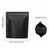 200 Pieces Resealable Mylar Bags(4.3x6.3inch, Matte Black), Smell Proof Stand Up Zipper Lock Aluminum Foil Bag, Packaging for Small Businesses, Packaging Bags for Food/Nuts Storage view 2