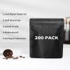 200 Pieces Resealable Mylar Bags(4.3x6.3inch, Matte Black), Smell Proof Stand Up Zipper Lock Aluminum Foil Bag, Packaging for Small Businesses, Packaging Bags for Food/Nuts Storage view 3