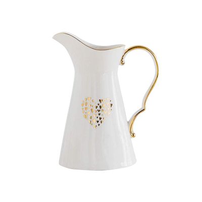 Elegant Ornament vase Vase Creative Ceramic Kettle Shape Vases with Comfortable Handle Flower Bottle Desktop Living Room Dining Room Decoration Fireplace Bedroom Kitchen Living Room