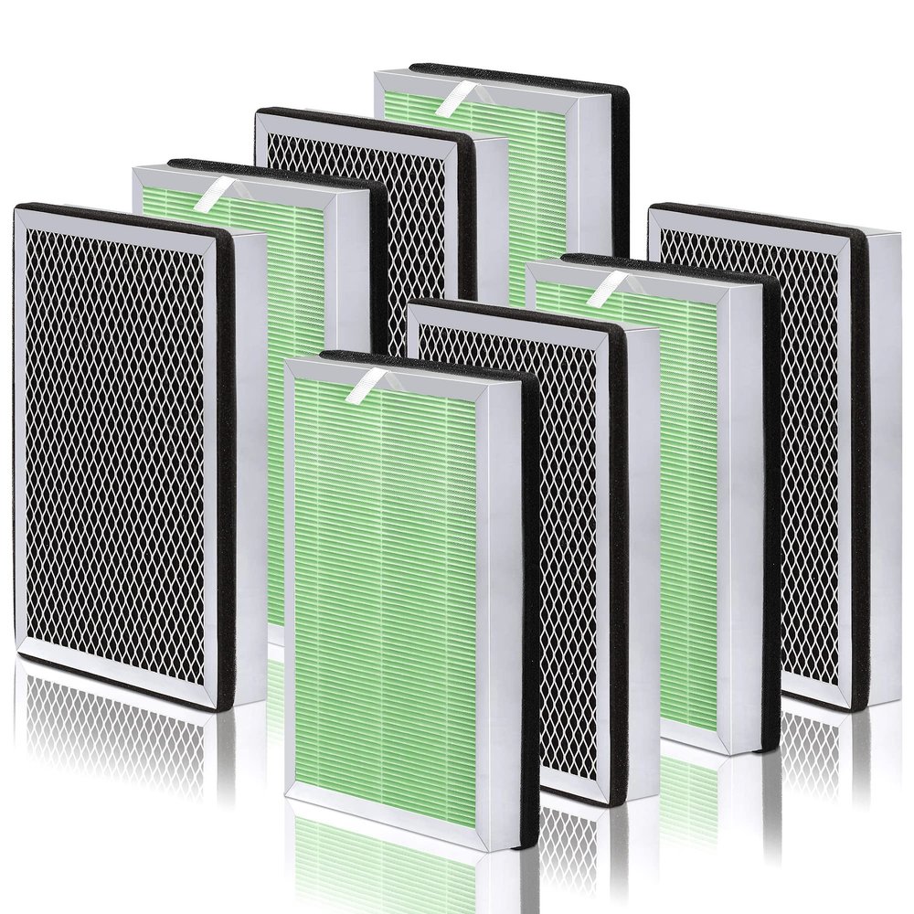 Zouhwaso Toxin Absorber MA Series 25 Replacement Filter compatible with MA Series 25 Air Pur-ifier, 3-in-1 Filter with Upgrade Activated Carbon, H13 True HEPA and Pre-filter, Pack of 8