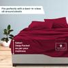 1000-TC Queen Size 4 Piece Sheet Set - Comfy Sheets - Giza Cotton Hotel Luxury Bed Sheets for Women, Men, Kids & Teens - Deep Pockets Easy-Fits up to 10-12" Mattress (Solid, Burgundy) view 3
