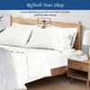 1000-TC King Size 4 Piece Sheet Set - Comfy Sheets - Giza Cotton Hotel Luxury Bed Sheets for Women, Men, Kids & Teens - Deep Pockets Easy-Fits up to 10-12" Mattress (Stripe, White) view 2