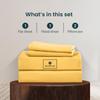 1000-TC King Size 4 Piece Sheet Set - Comfy Sheets - Giza Cotton Hotel Luxury Bed Sheets for Women, Men, Kids & Teens - Deep Pockets Easy-Fits up to 10-12" Mattress (Solid, Gold) view 2