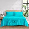 1000-TC King Size 4 Piece Sheet Set - Comfy Sheets - Giza Cotton Hotel Luxury Bed Sheets for Women, Men, Kids & Teens - Deep Pockets Easy-Fits up to 10-12" Mattress (Stripe, Turquoise) view 1