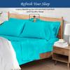 1000-TC King Size 4 Piece Sheet Set - Comfy Sheets - Giza Cotton Hotel Luxury Bed Sheets for Women, Men, Kids & Teens - Deep Pockets Easy-Fits up to 10-12" Mattress (Stripe, Turquoise) view 2