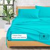 1000-TC King Size 4 Piece Sheet Set - Comfy Sheets - Giza Cotton Hotel Luxury Bed Sheets for Women, Men, Kids & Teens - Deep Pockets Easy-Fits up to 10-12" Mattress (Stripe, Turquoise) view 4