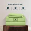 1000-TC King Size 4 Piece Sheet Set - Comfy Sheets - Giza Cotton Hotel Luxury Bed Sheets for Women, Men, Kids & Teens - Deep Pockets Easy-Fits up to 10-12" Mattress (Solid, Sage Green) view 2