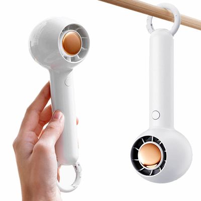 Aheadife Handheld Mini Fan,Portable USB Rechargeable Fan,Hidden Blades,2 Adjustable Speed Strong Wind,Small Personal Fan Pocket Desktop Table Quiet Hand Fan with Hanging Ring (Handheld Fan-White)