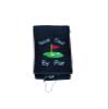 3 Pack Terry Velour Golf Towels, 11x18 Fingertip Towels, Sport Towels, Corner Grommet & Hook (Black, 12) view 4