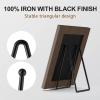 3 Pack 6 Inch Plate Stands for Display Picture - Vinyl Table Top Display, Decorative Metal Frame Holders for Book , Photo and Platter, Tabletop Art, Black 3 Packs view 3