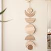 wooden Moon Phase Wall Hanging [Handmade Wooden Hanging Decorative 29.5" ] Home Decoration Log Handicraft Pendant Art Wall Decor for Bedroom, Headboard, Living Room, Dorm, Office, Apartment view 2