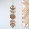 wooden Moon Phase Wall Hanging [Handmade Wooden Hanging Decorative 29.5" ] Home Decoration Log Handicraft Pendant Art Wall Decor for Bedroom, Headboard, Living Room, Dorm, Office, Apartment view 3