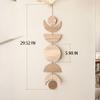 wooden Moon Phase Wall Hanging [Handmade Wooden Hanging Decorative 29.5" ] Home Decoration Log Handicraft Pendant Art Wall Decor for Bedroom, Headboard, Living Room, Dorm, Office, Apartment view 4
