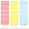 Set of 6 Turkish Beach Towel | 100% Cotton, Prewashed, 37 x 71 Inches | Peshtemal and Turkish Bath Towel for SPA, Beach, Pool, Gym and Bathroom Towels (mix1) view 2