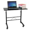 60 x 40 x 70-96 cm L x W x H Modern Industrial 23 inch Wide Tray Top C Side Table in Black, for The Living Room and Bedroom view 1